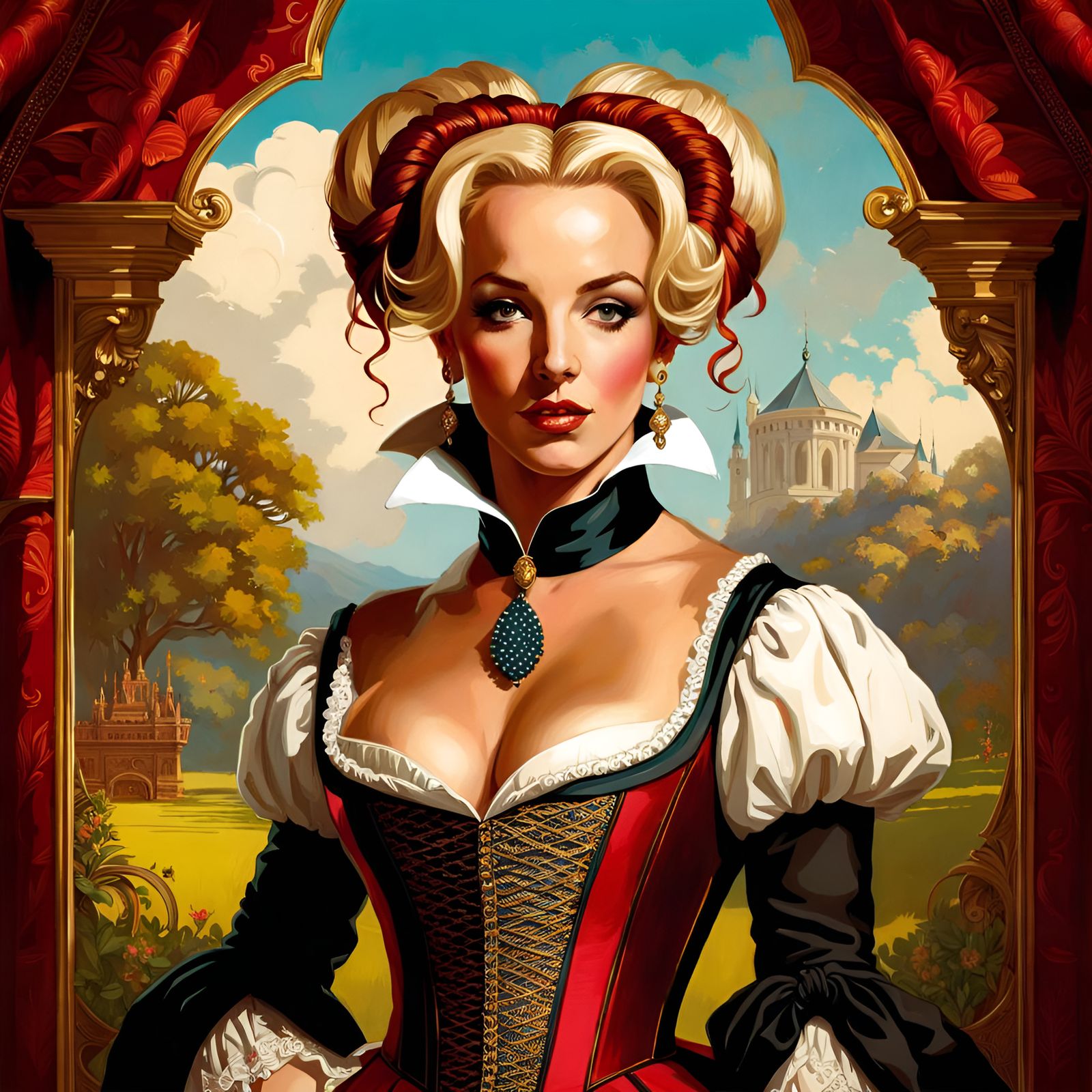 Celebrity as Shakespeare in Pin-Up Portrait