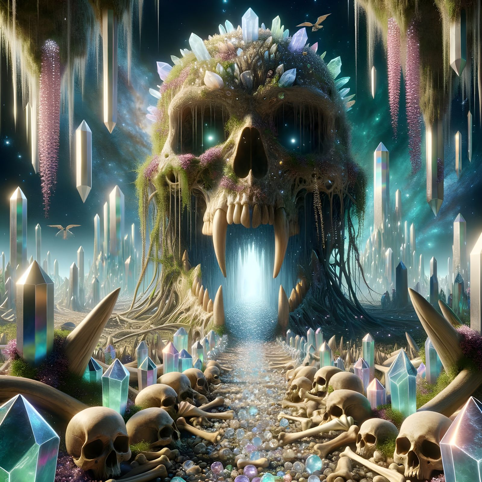 Ancient Alien Skull Sanctuary in Crystal Forest