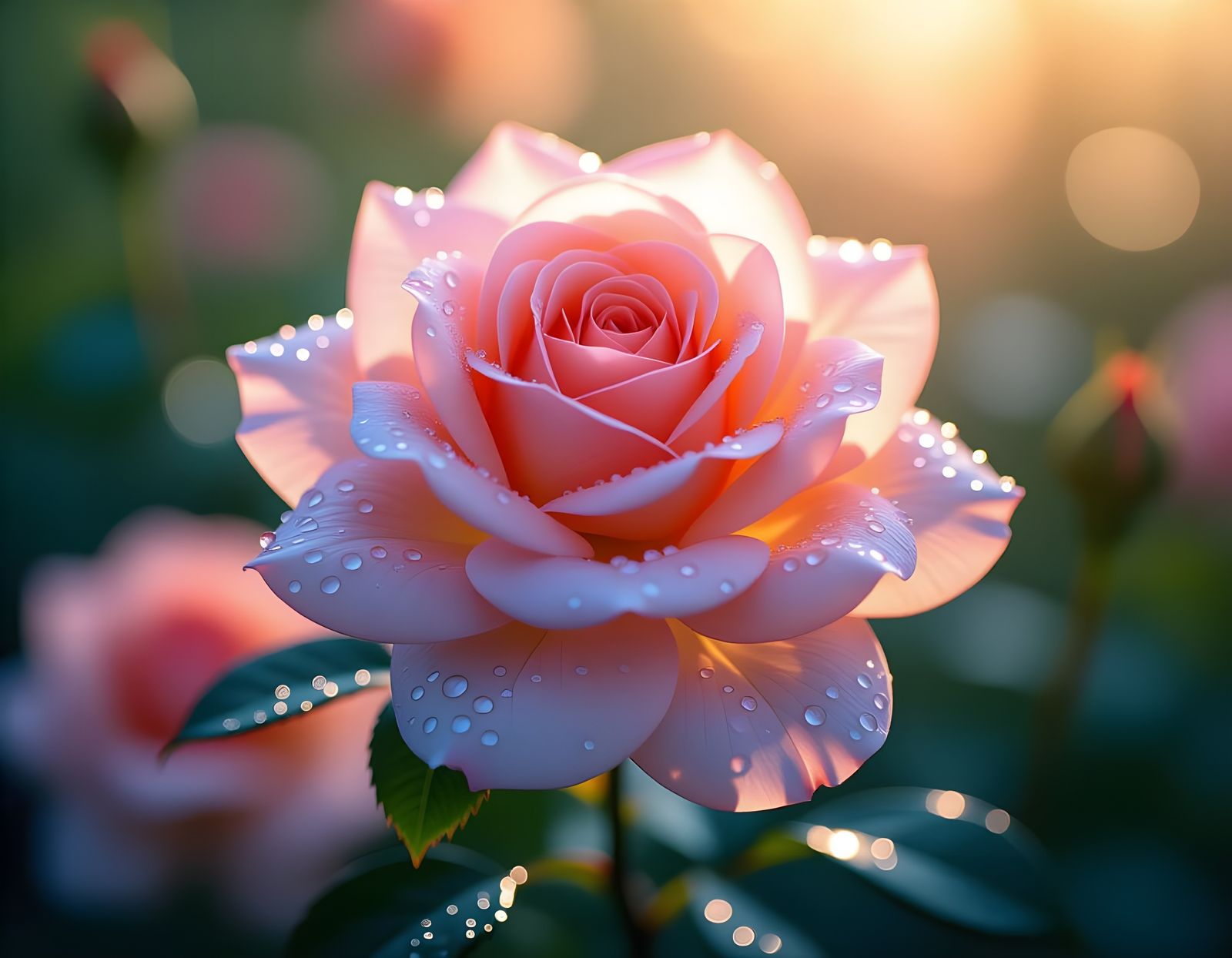 Mystical Rose Garden at Dawn: Dreamlike Photography