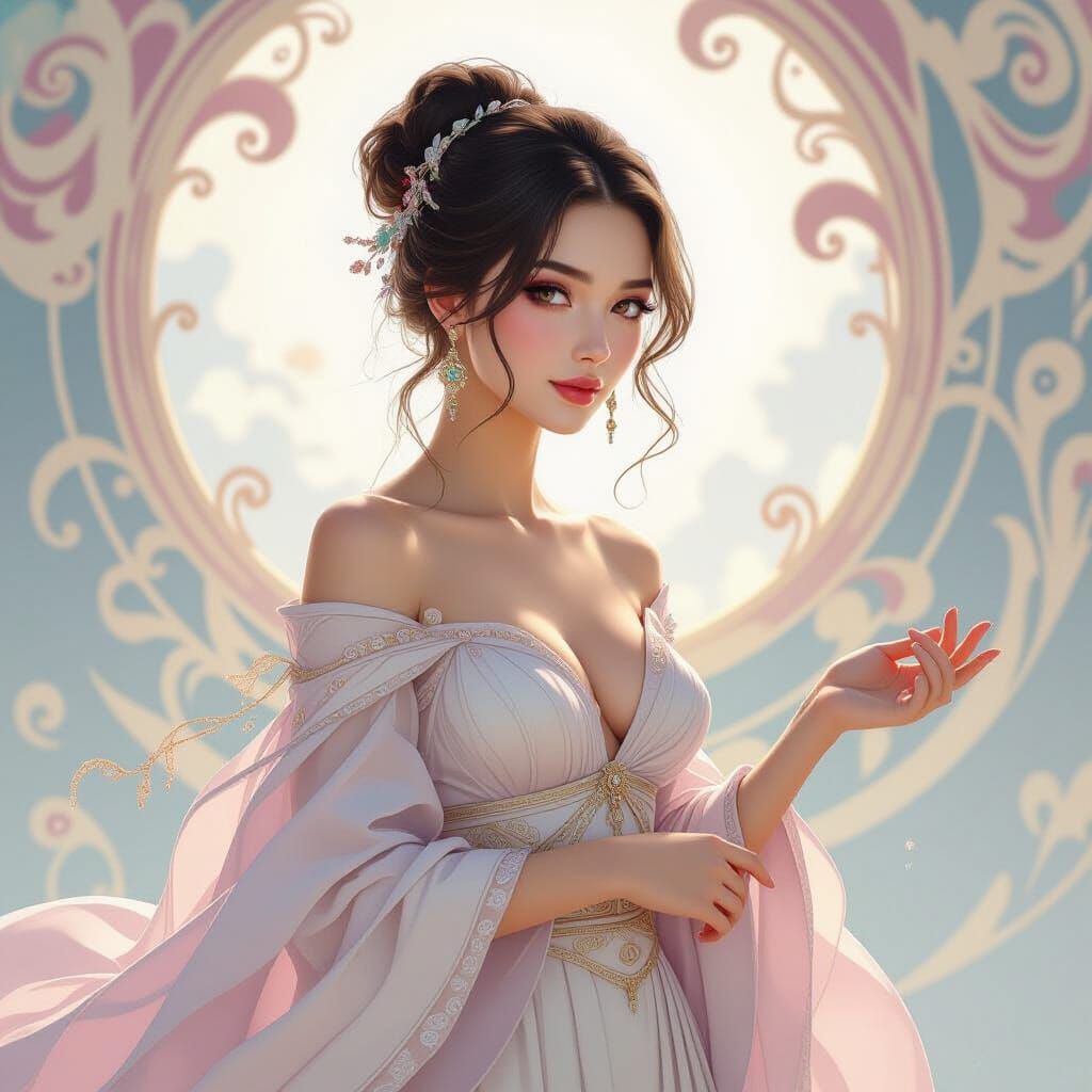 Ethereal Woman in Dreamy Surreal Style