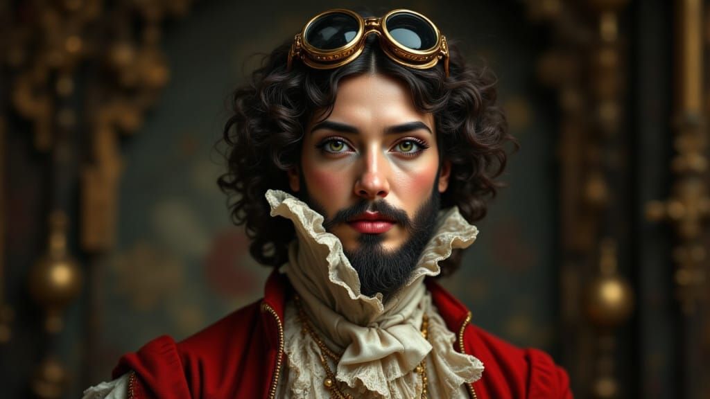 Moliere Portrait in Fantasy Realism Style