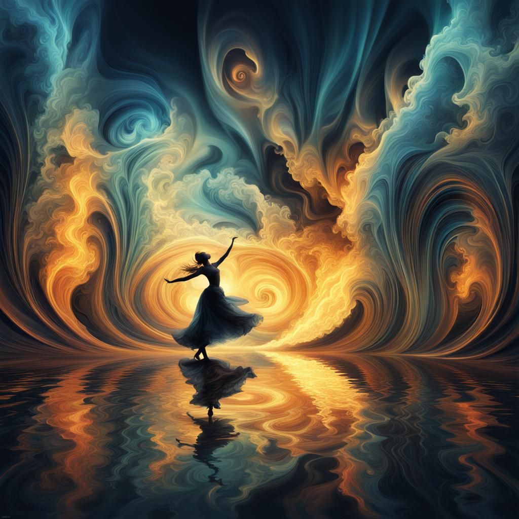 Dramatic Dancer Made of Storm Clouds