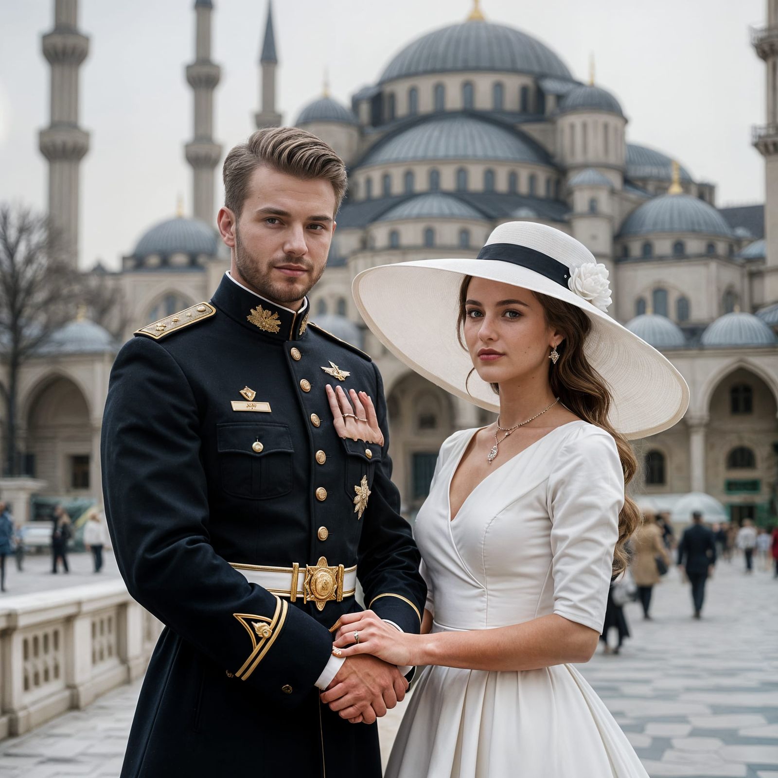 Couple in Istanbul: A Romantic Painting