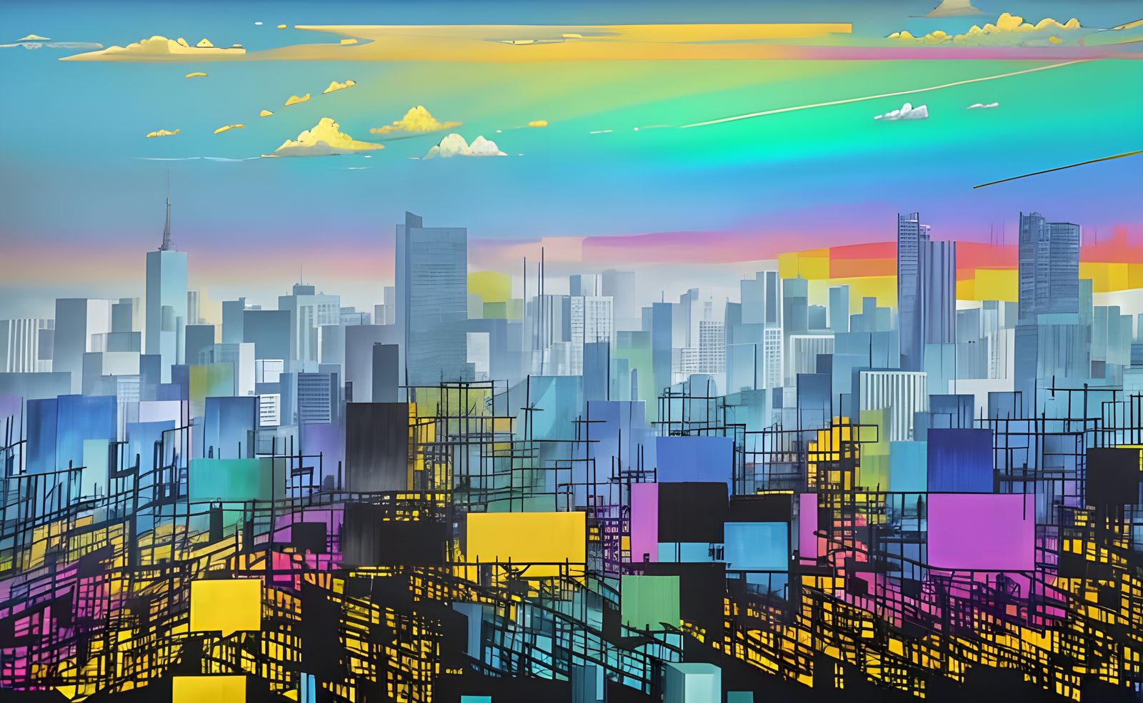 Rothko-Inspired Rainbow Colorfield Painting