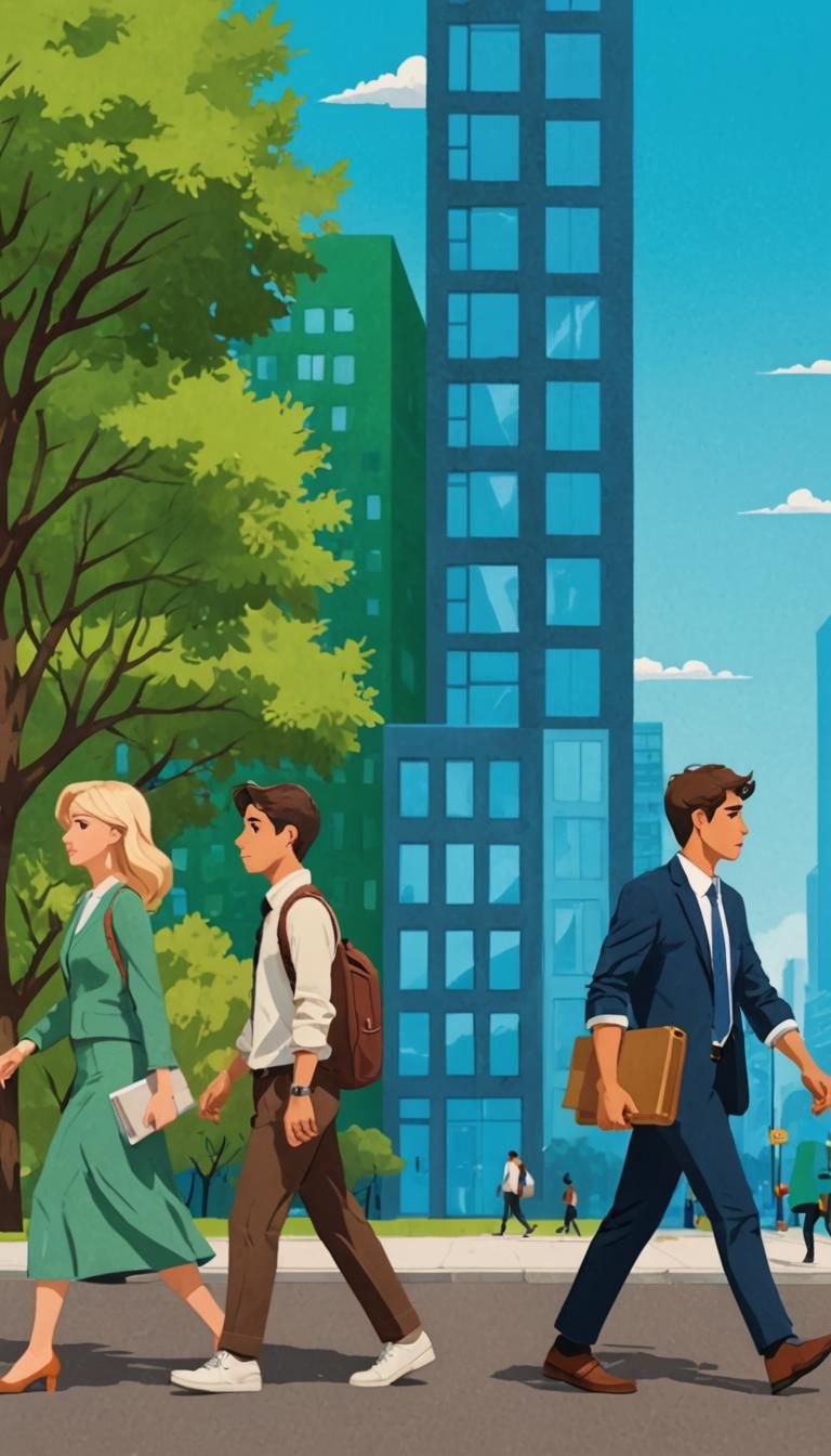 Teacher and Student Walking in Park