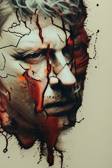 Intricate Logan Portrait in Stained Glass Style