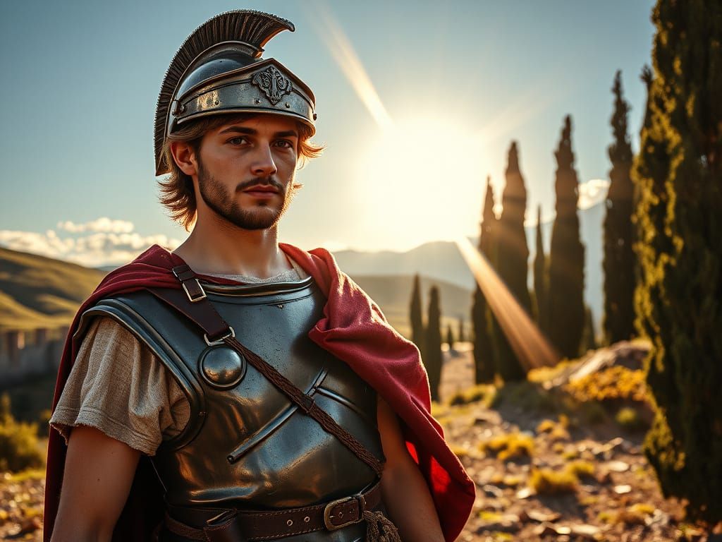 Saint Sebastian in Hyper-Realistic Roman Armor