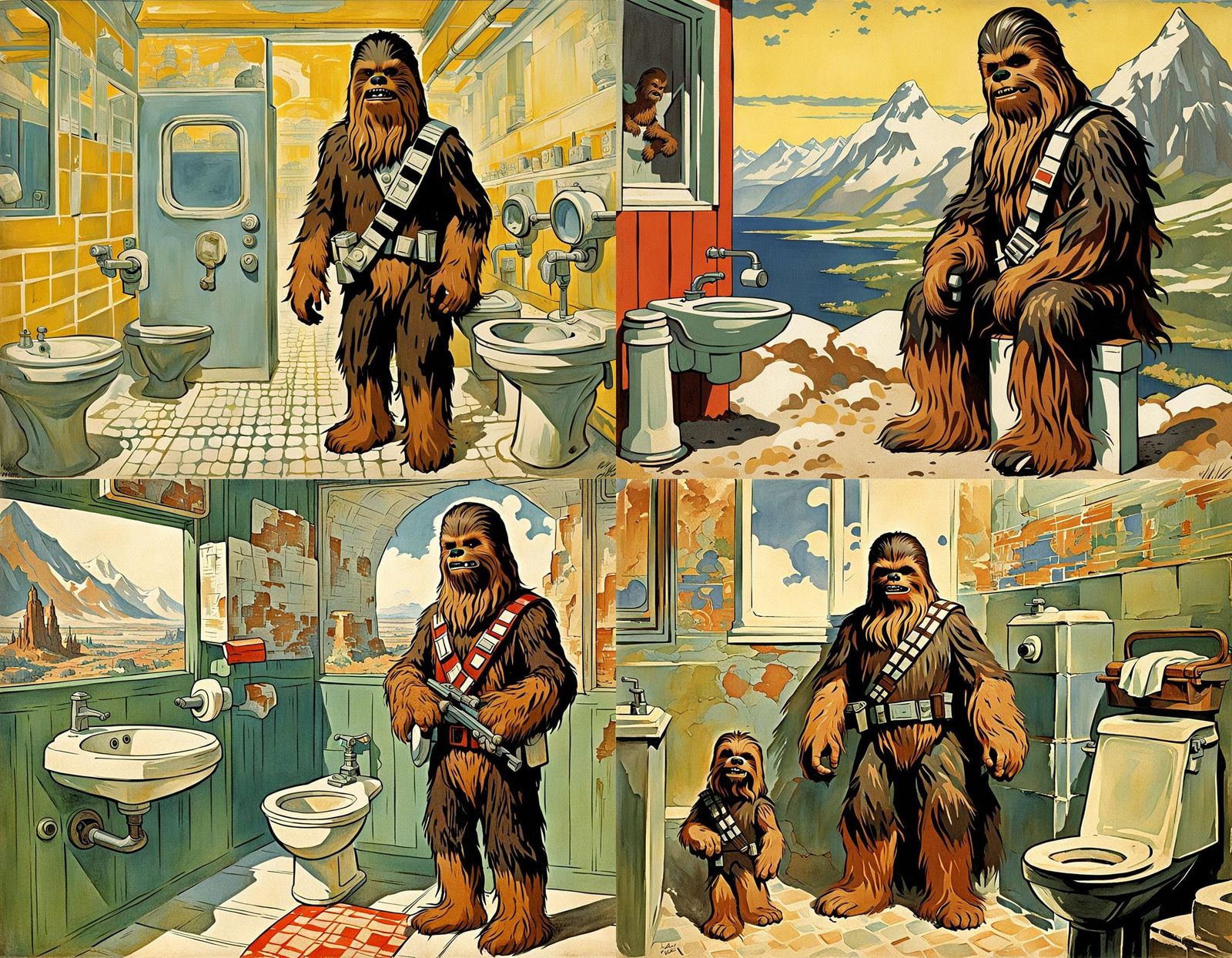 Chewbacca's Siberian Holiday: A Vrubel-Inspired Propaganda P...