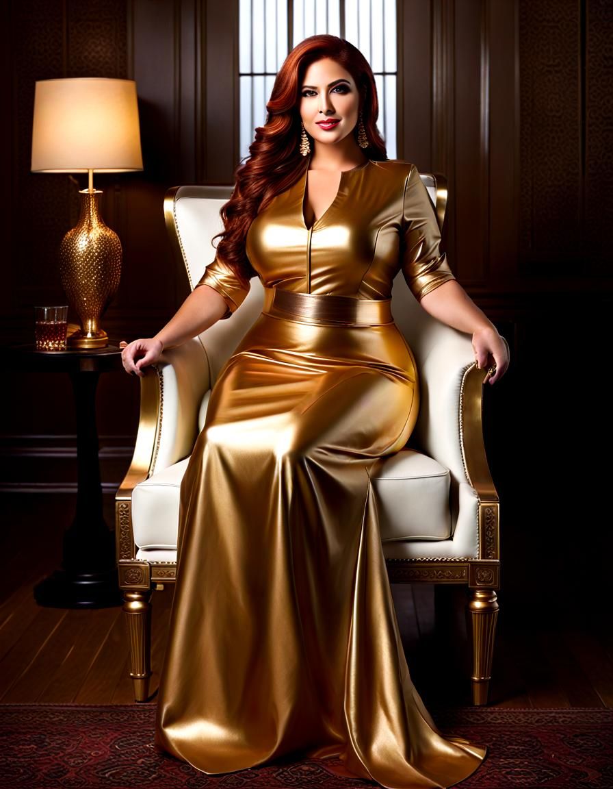 Portrait of a Curvy Middle Eastern Woman in the Dark