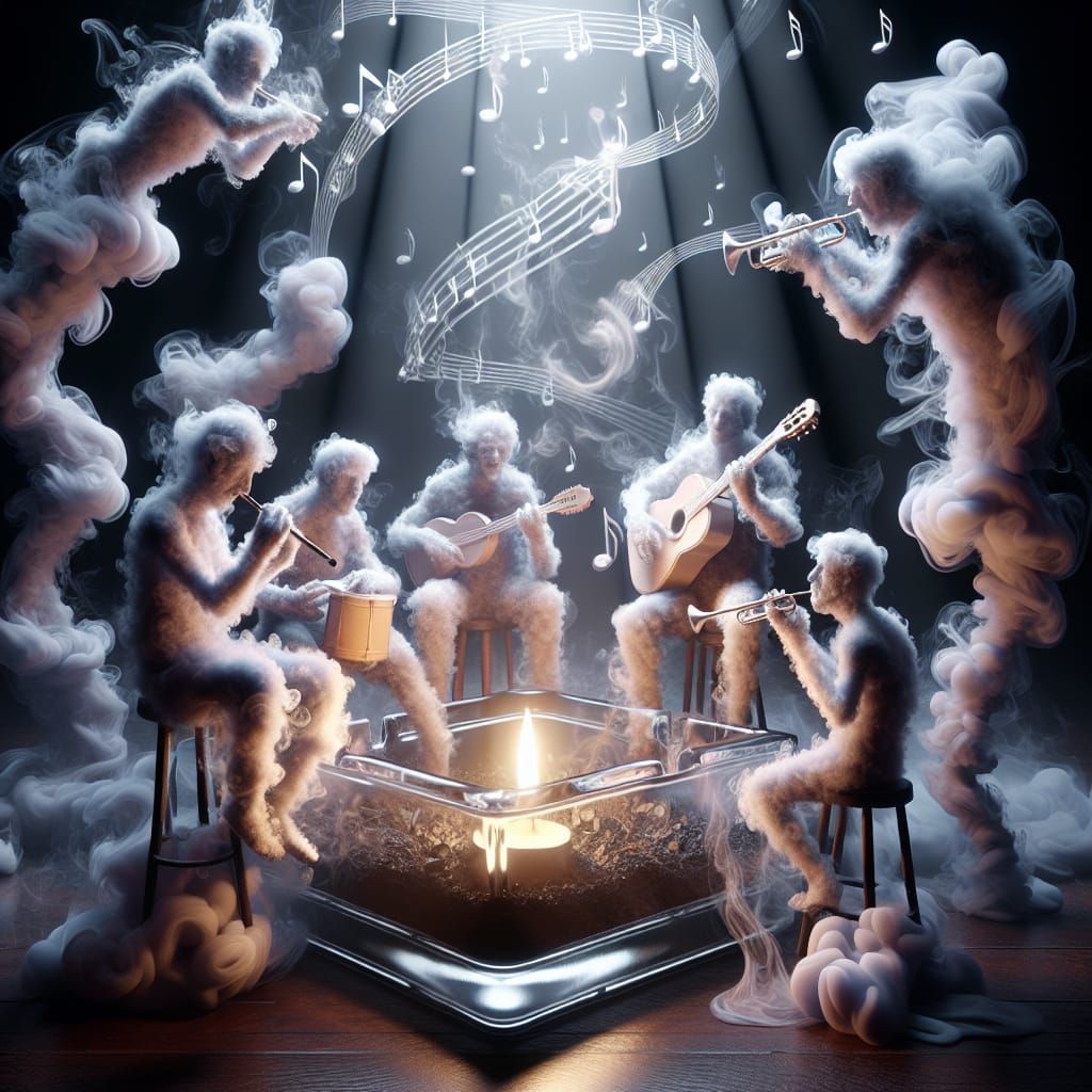 Smoky Musicians in a Spectral Performance