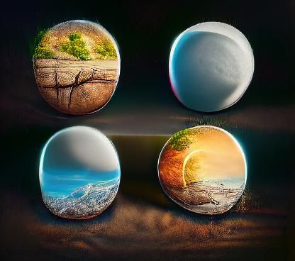 Four Unique Planets in Cosmic Space