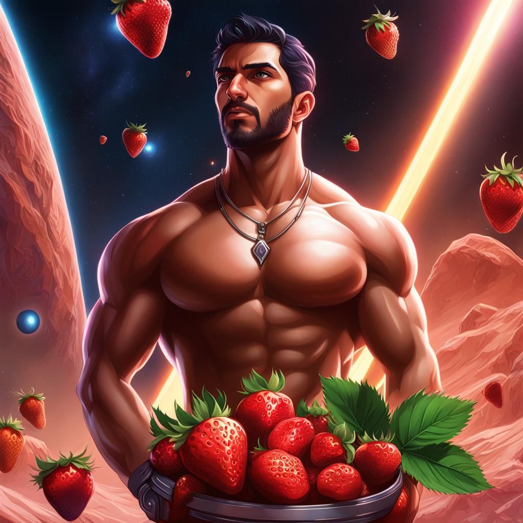 Arabian Men Stranded in Space with Strawberries