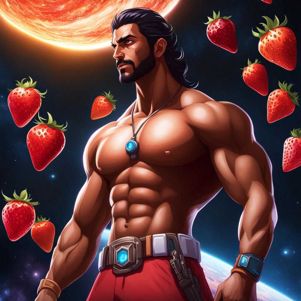 Arabian Men Stranded in Space with Strawberries
