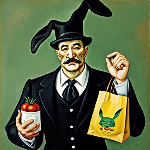 Rabbit Food Bag Inspired by Post-Impressionism