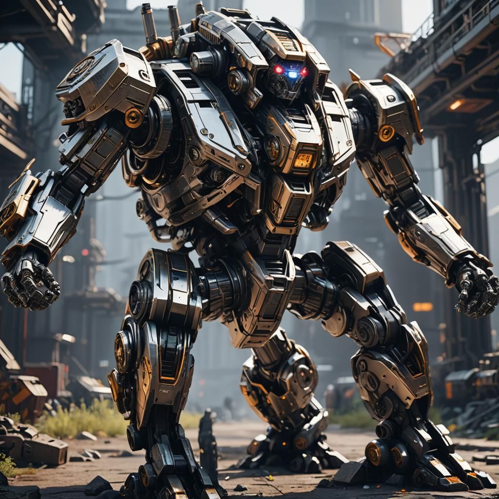 Futuristic Sci-Fi Mech with Intricate Details