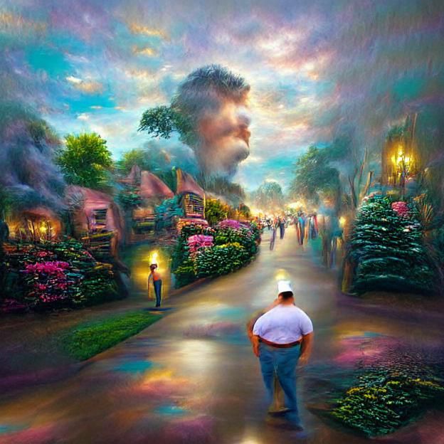 Man Walks Through His Thoughts in Luminist Style