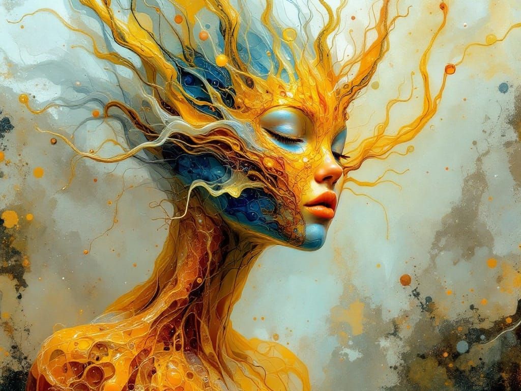 Figuratively Emergent Blown-Glass Hand-Knit Masterpiece