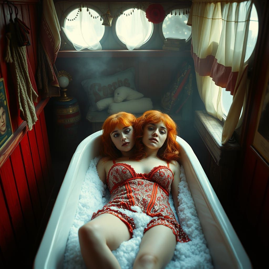 Sisters in Sinister Circus Splendor