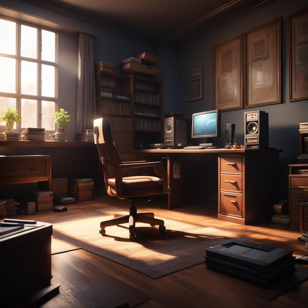 Detailed 3D Render of a Room Interior