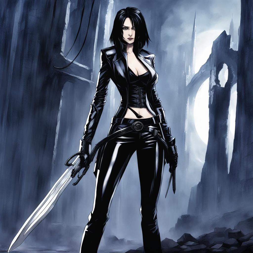 Selene-Like Character in Underworld x Blade Style