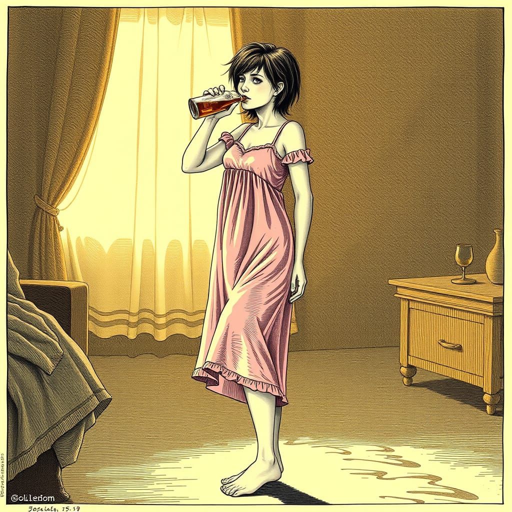 Woman Guzzling Whiskey: Engraving in Durer, Hiroshige, Dore ...