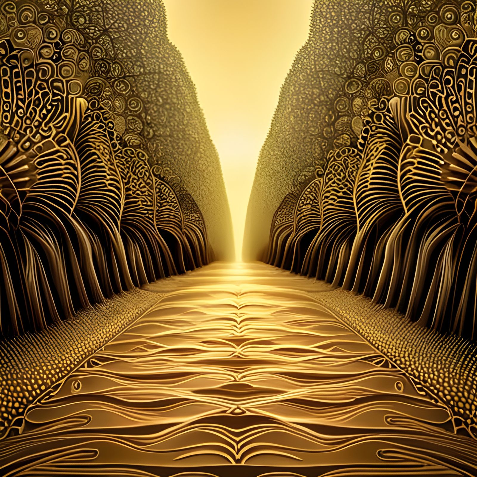 Geometric Sand Dune Pattern in Vector Zen Style