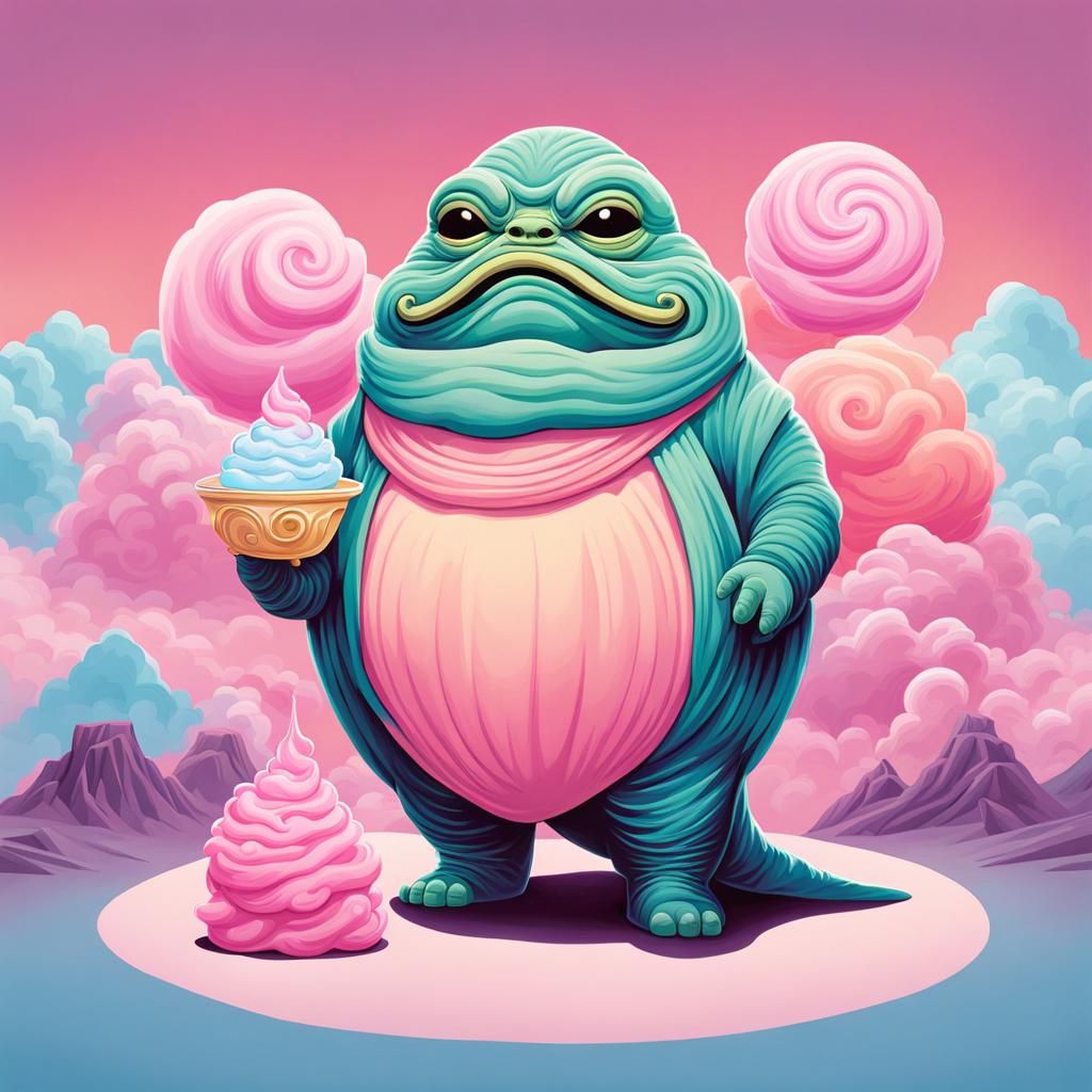 Jabba the Hutt and Cotton Candy Fusion