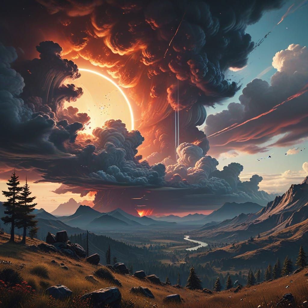 Ethereal Cosmic Dreamscape in Cinematic Volumetric Lighting