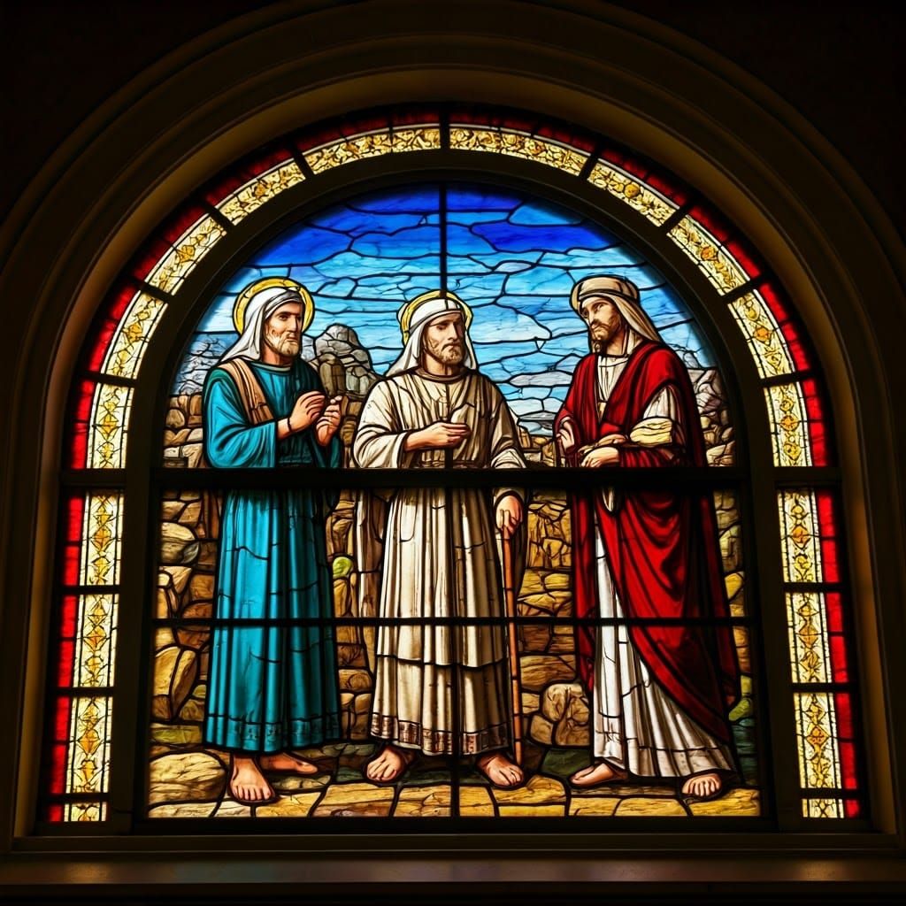 Stained Glass Window: Exodus from Egypt