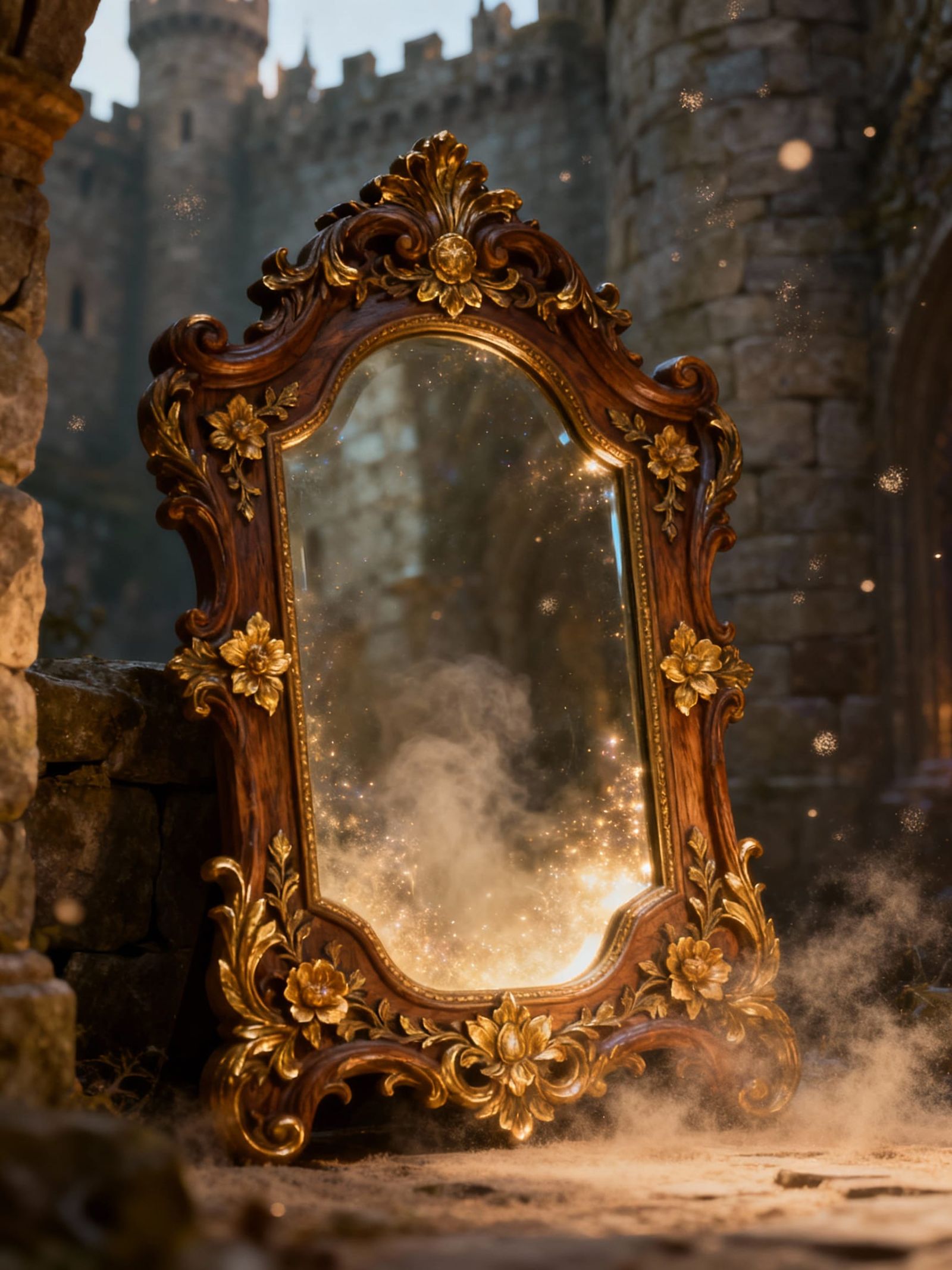 The Mirror of Erised in Fantasy Intricate Style