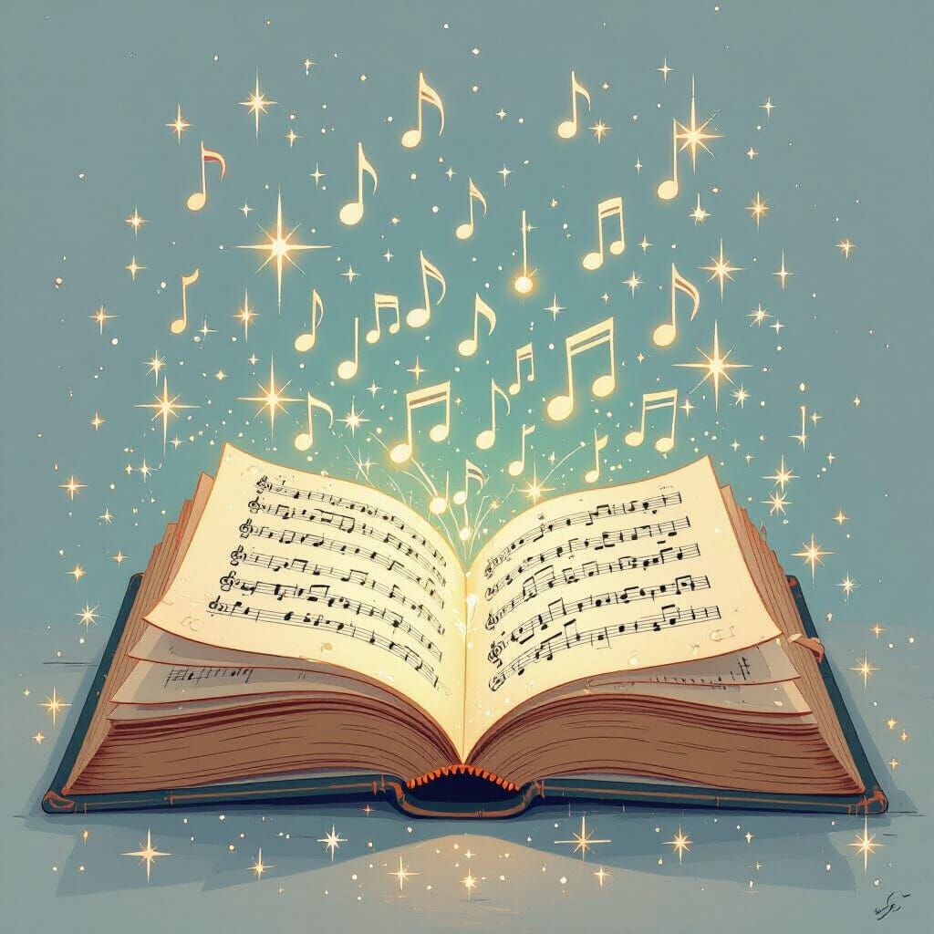 Magical Book Emitting Music and Lights
