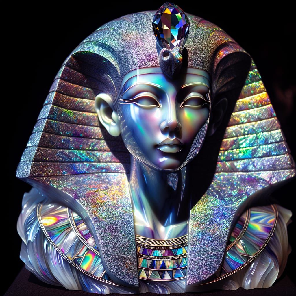 Egyptian Woman Sculpture Carved from Magical Stone