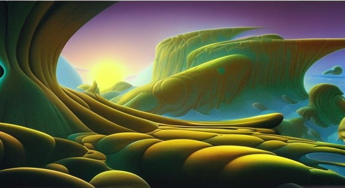 Mystical Dreamscape: A Surreal Fantasy Landscape