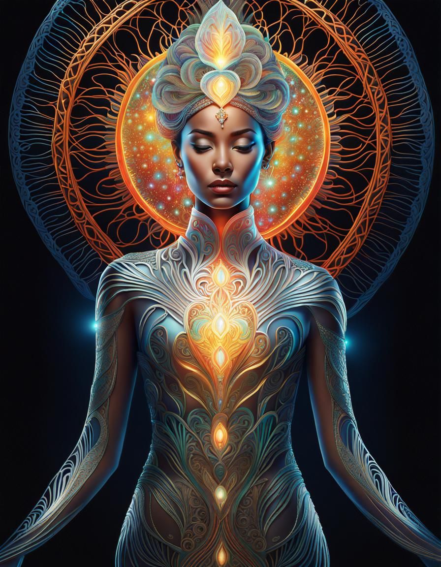 Central Nervous System as Ethereal Female Portrait