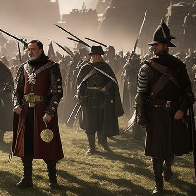 Medieval General in Fantasy Anime Comic Style