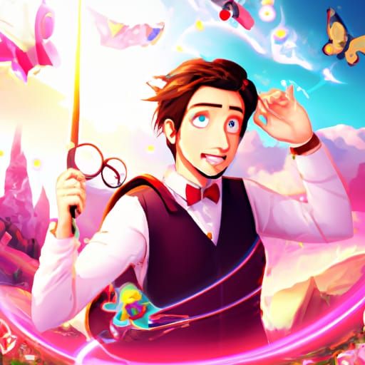 Markiplier as Anime Magical Girl: Ghibli Style