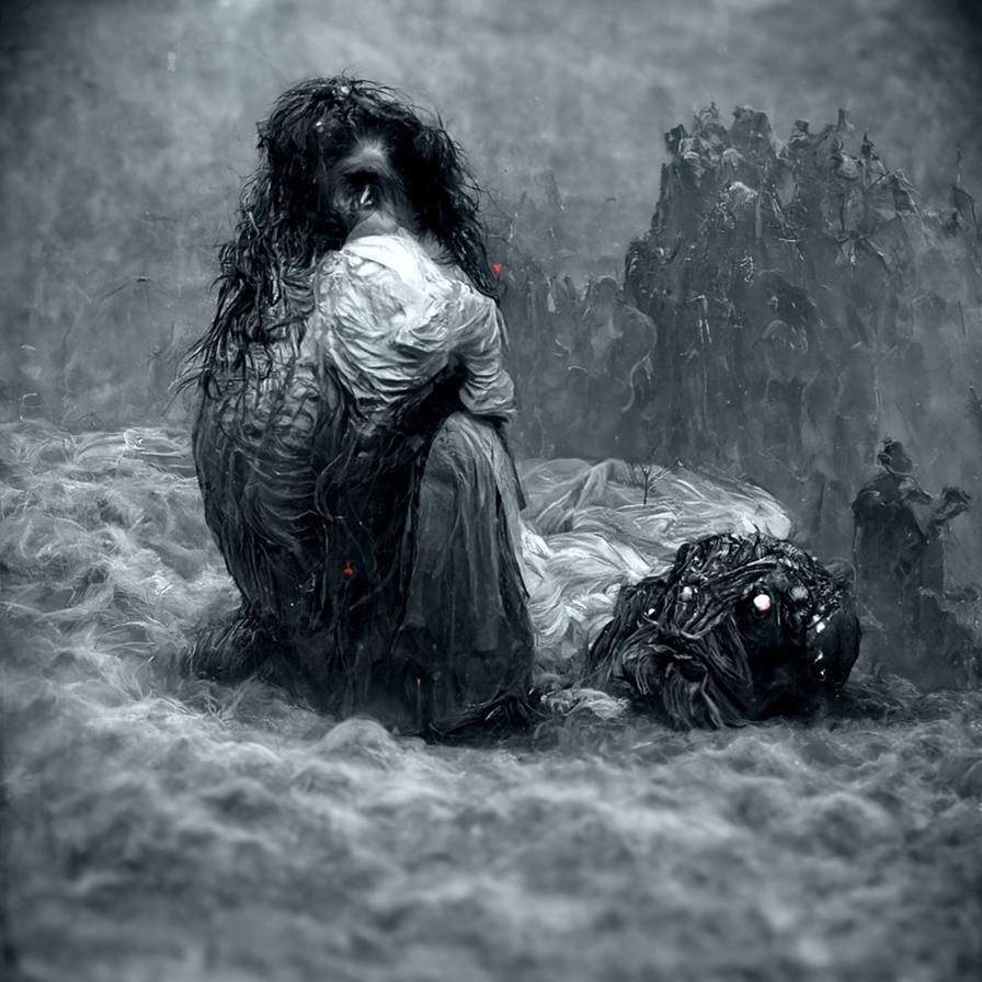 Ethereal Portrait of Gloom, Beauty, and Despair