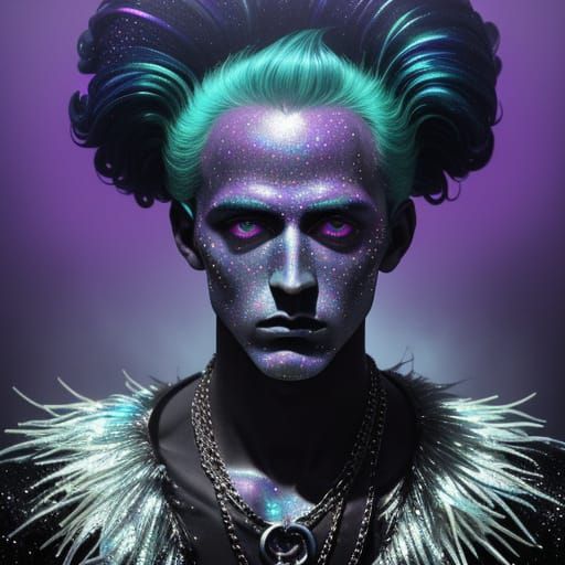 Surreal Gay British Man Emerges from Glittering Ghostly Ligh...