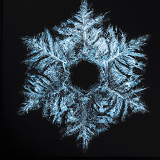 Intricate Snowflake: A Digital Matte Painting