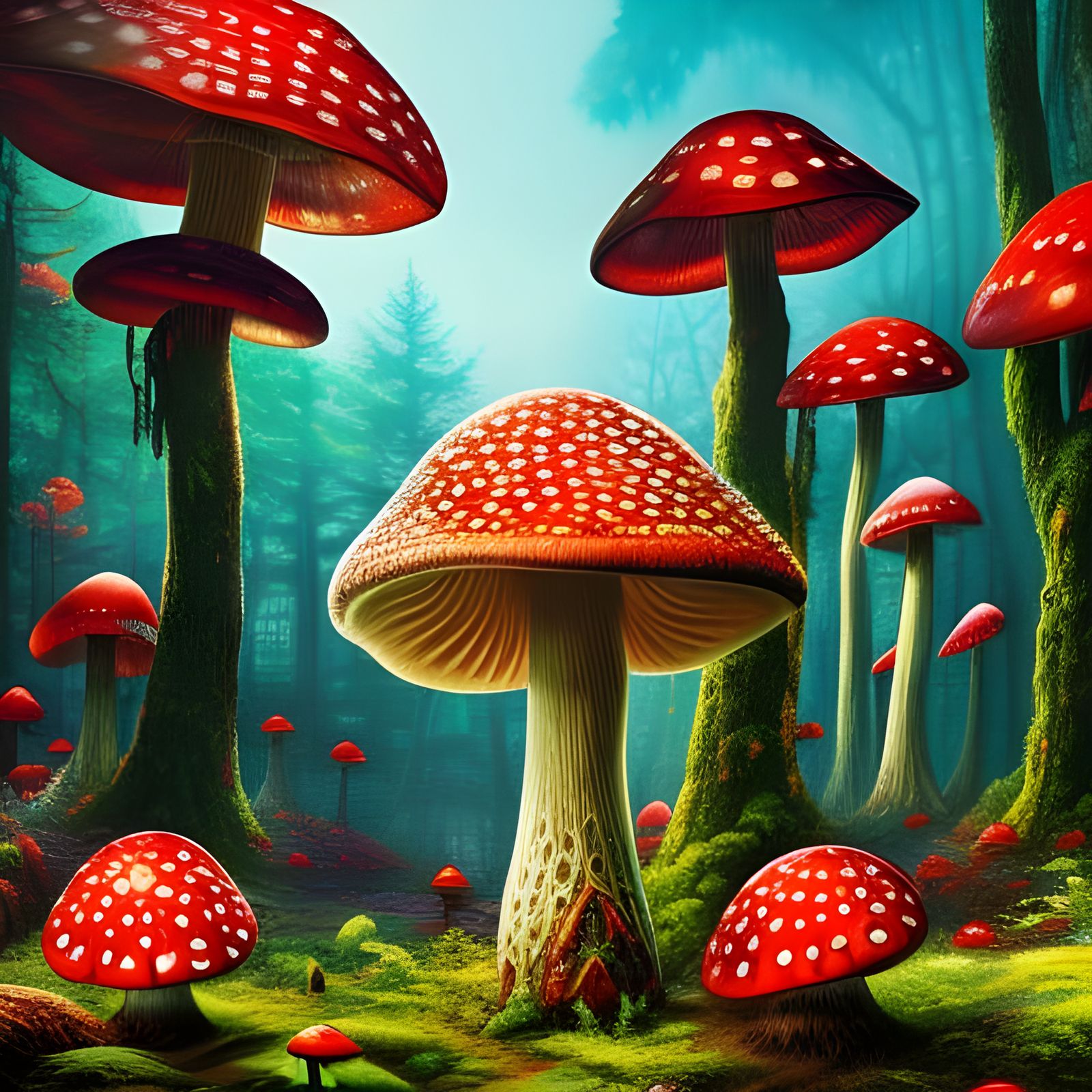 Amanita Muscaria Forest