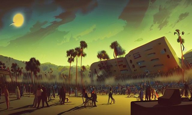 Apocalyptic Music Festival in Cel-Shaded Digital Art