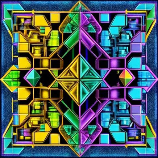 Bismuth showing and endless perfect pattern in biological li...