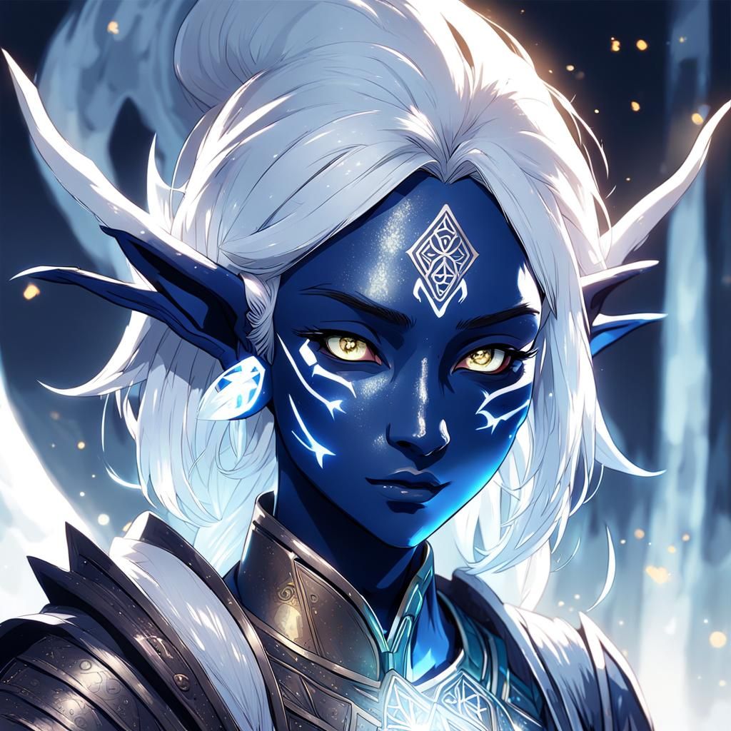 Fantasy Elf Portrait in Anime Style