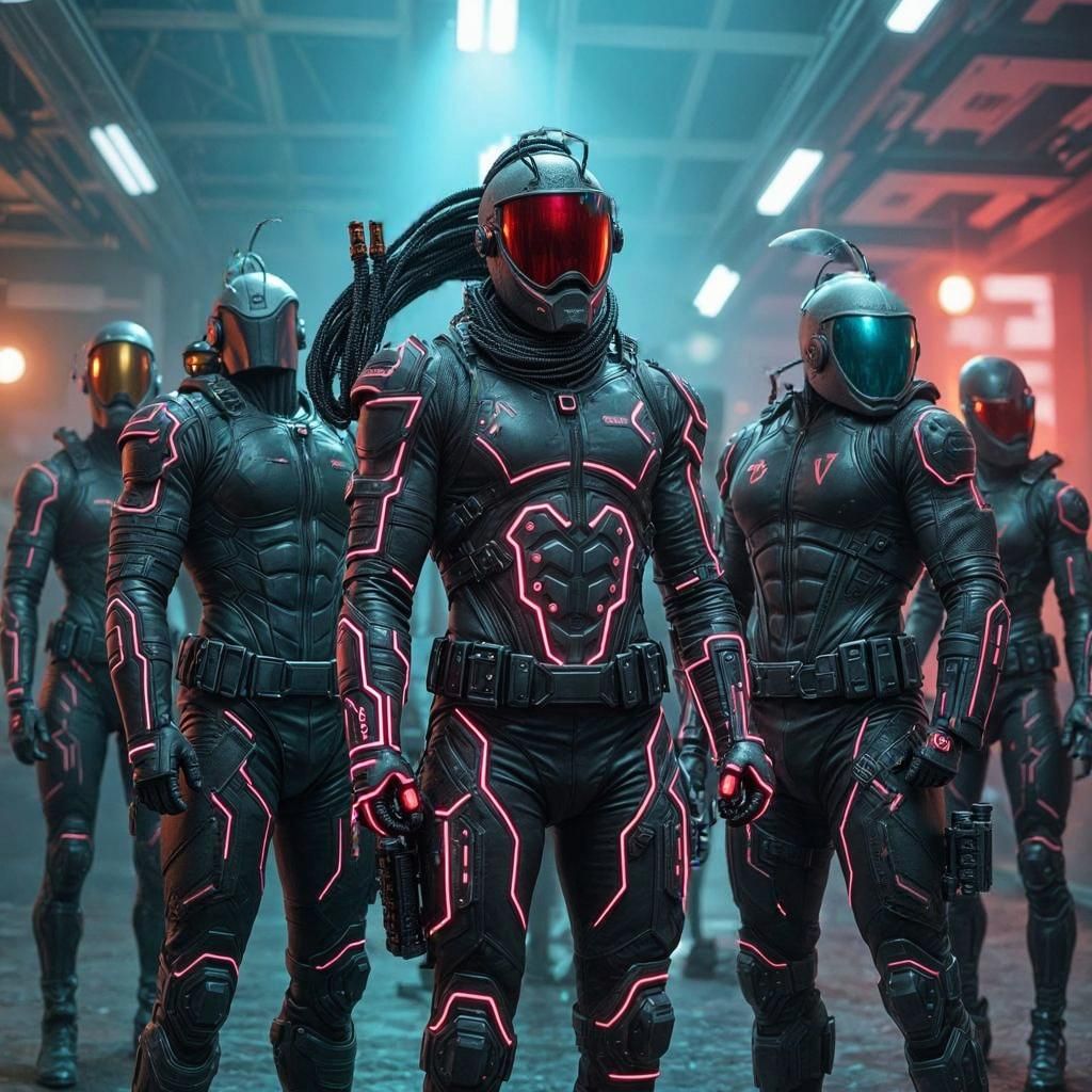 Cyberpunk Cage Fighters with Heavy Modifications