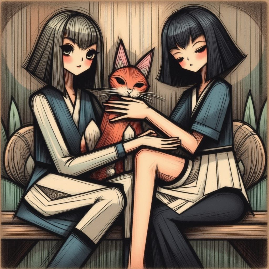 Cyberpunk Dystopian Duo