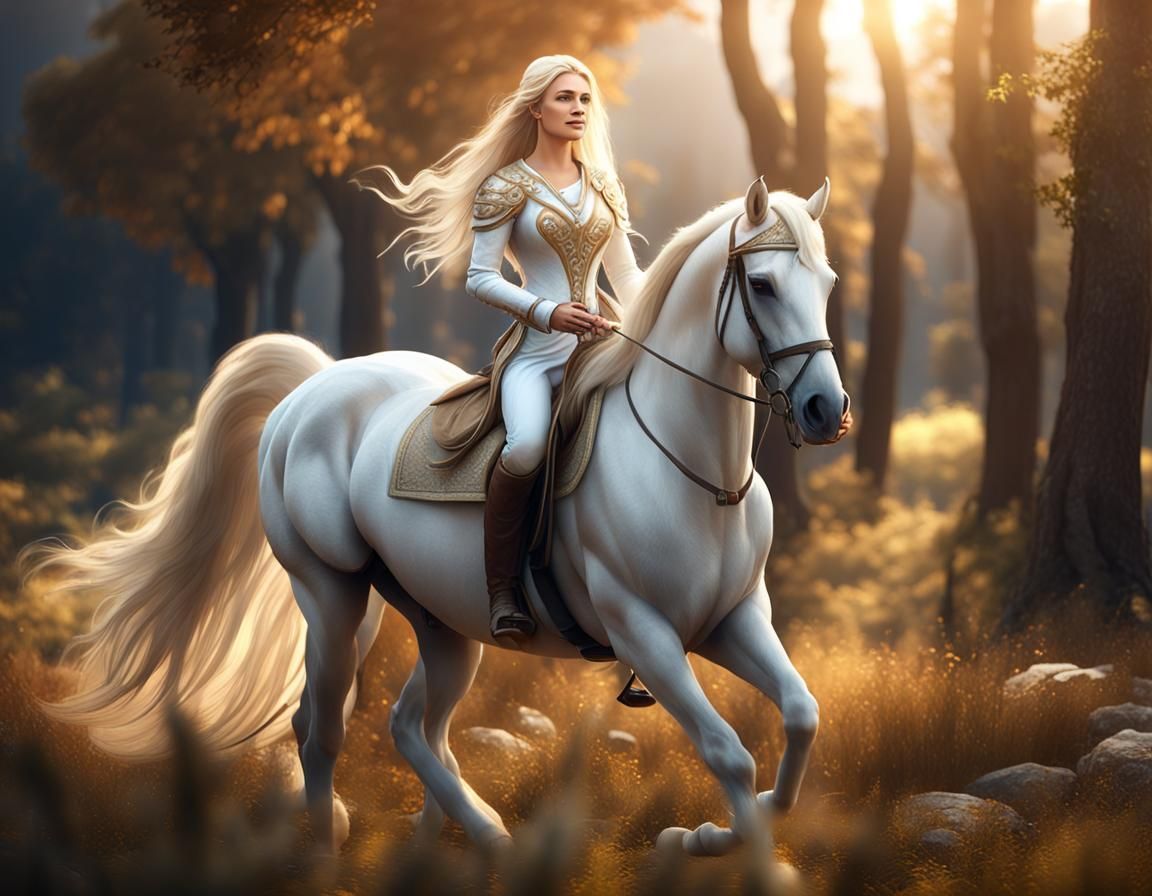 Lady Godiva Rides in 3D Game Cinematic Style