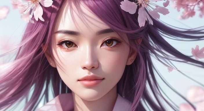 Crystal Sakura Flower in Macro Photography