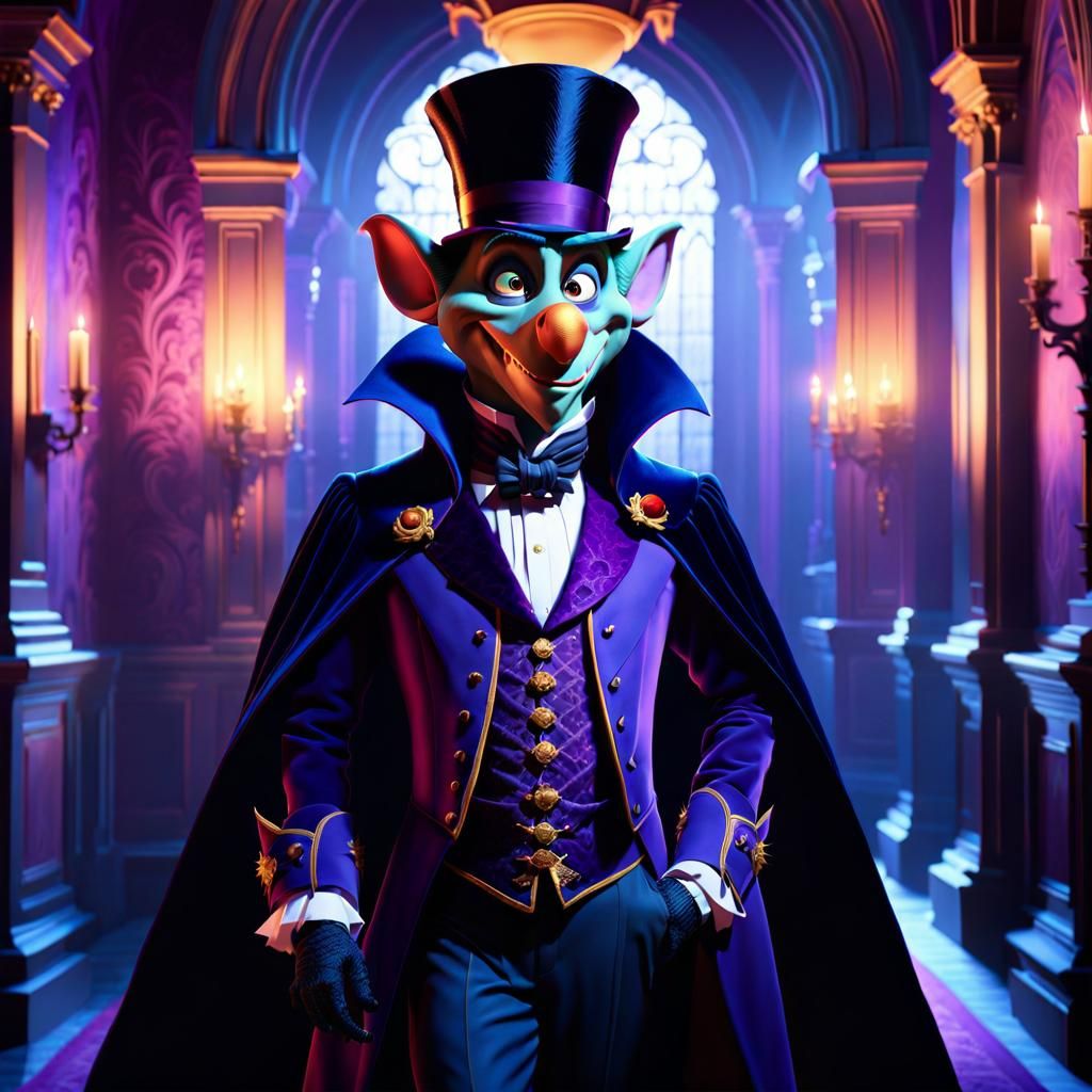 Count von Count in Pixar-Style Vampire Portrait