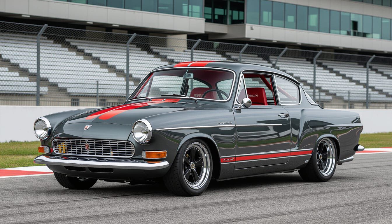 Resto-Mod 1964 VW Ghia 'Razor Edge' at Racetrack