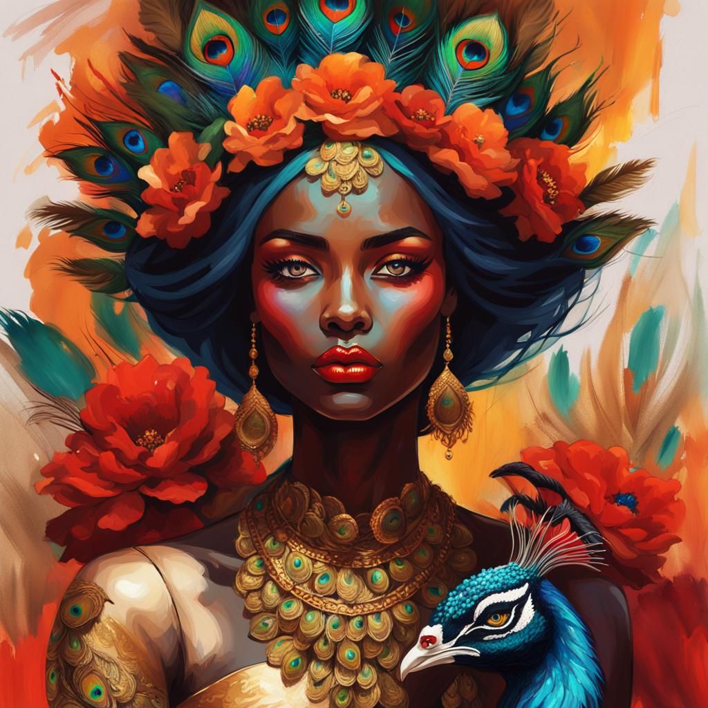 Jewel-Toned Women in Vibrant Oil Painting Style